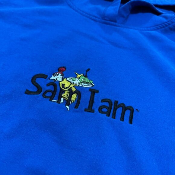 Vintage‎ Dr Seuss Women’s Sam I Am Blue Hoodie - Picture 2 of 5